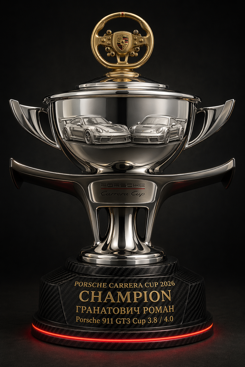 Награда 1-е место Porsche Carrera Cup 2026