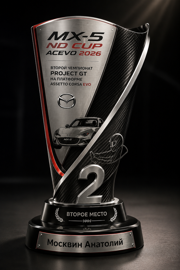 Награда 2-е место MX-5 ND Cup ACEVO 2026
